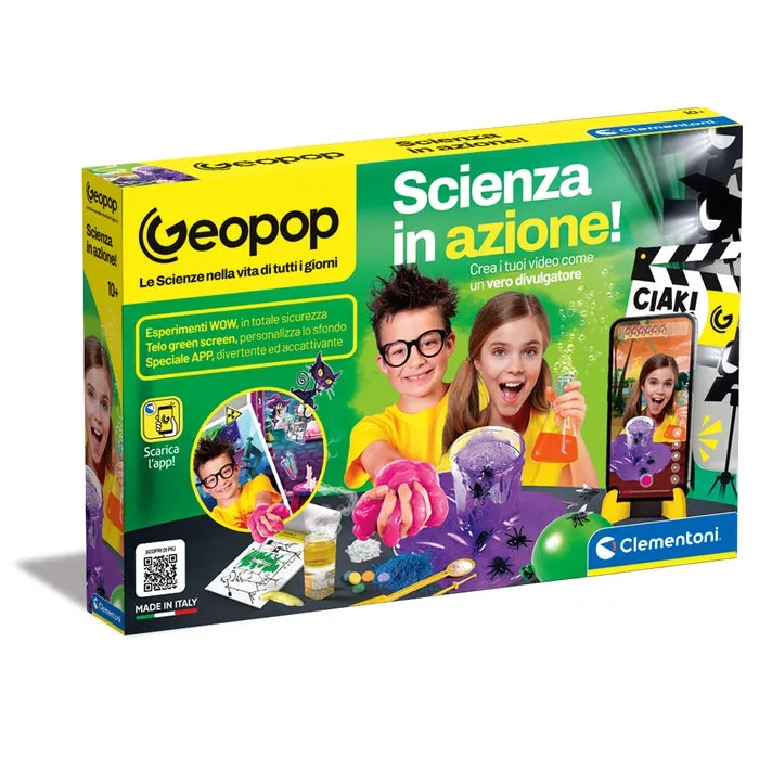 clementoni-science-play-lab-geopop-kit-science-en-action-avec-green-screen-et-ap image 1
