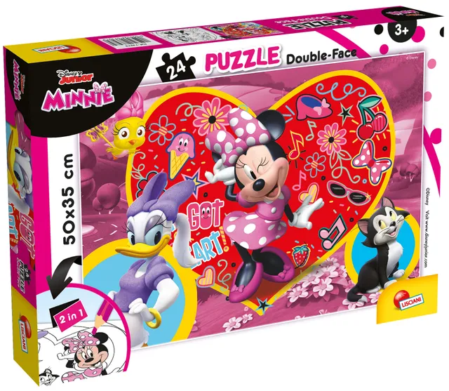 lisciani-disney-puzzle-df-plus-24-minnie-puzzle-double-face-colorier image 1
