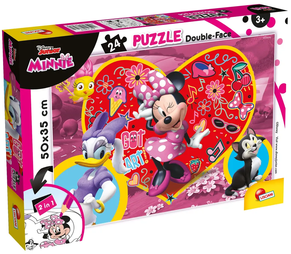 lisciani-disney-puzzle-df-plus-24-minnie-puzzle-double-face-colorier image 1