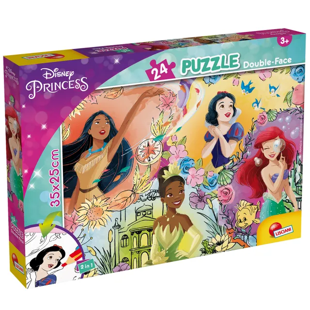 lisciani-disney-puzzle-df-m-plus-24-princess-puzzle-24-pi-ces-colorier image 1