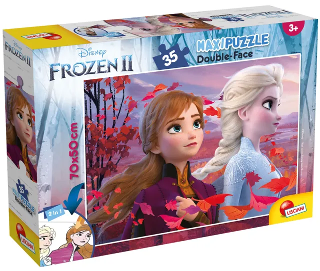 lisciani-disney-puzzle-double-face-maxi-floor-35-frozen-2 image 1