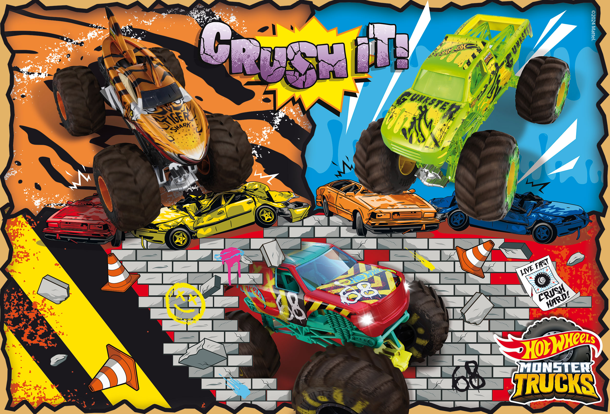 lisciani-hot-wheels-puzzle-maxifloor-2-x-60-pi-ces image 2