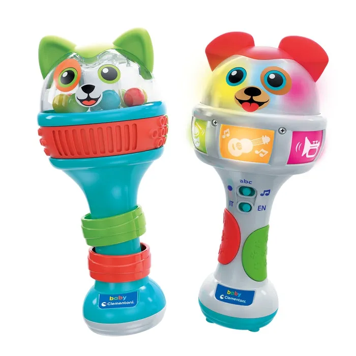 baby-clementoni-maracas-interactives-amis-chiots-musique-et-lumi-res image 1