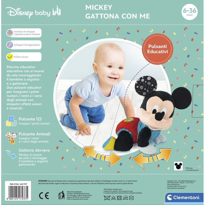 clementoni-disney-baby-baby-mickey-gattona-con-me-peluche-interactive-qui-rampe image 3