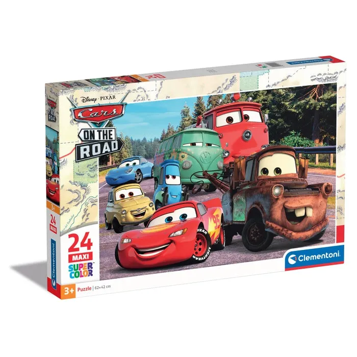 clementoni-disney-cars-on-the-road-puzzle-24-maxi-pi-ces image 1