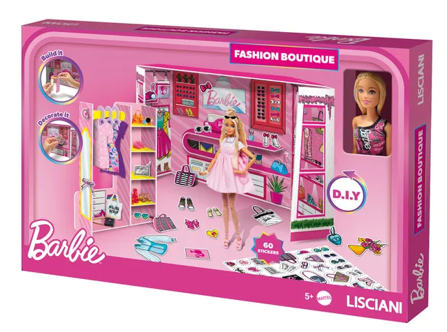 lisciani-barbie-fashion-boutique-avec-poup-e-playset-cr-atif-de-styliste image 1