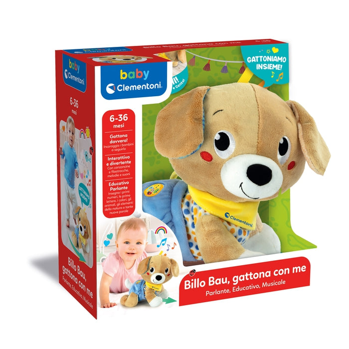 clementoni-baby-billo-bau-gattona-con-me-peluche-chien-interactif-suivre image 2