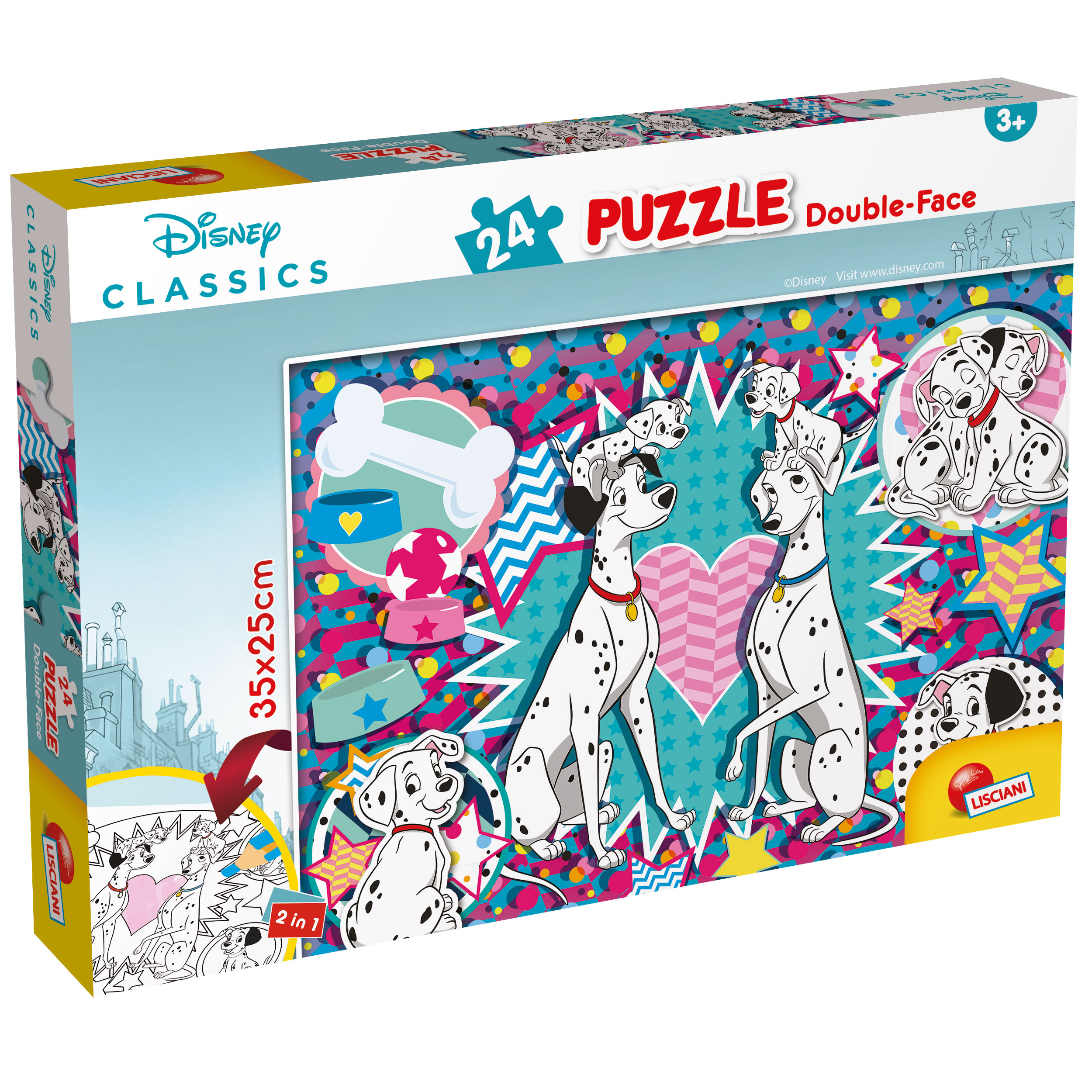 lisciani-disney-puzzle-df-m-plus-24-les-101-dalmatiens-colorier image 1