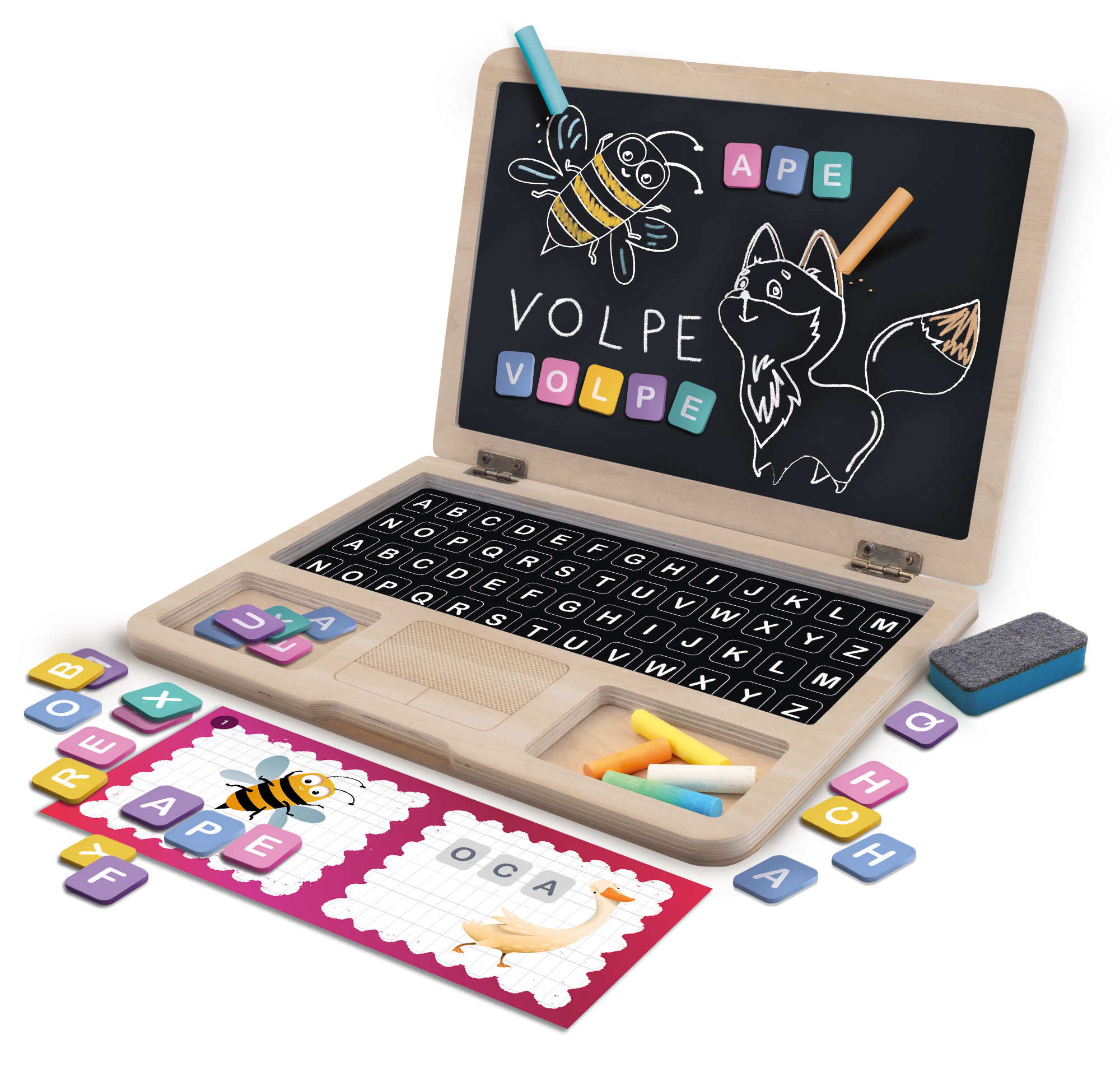 lisciani-carotina-premier-laptop-en-bois-magn-tique image 2