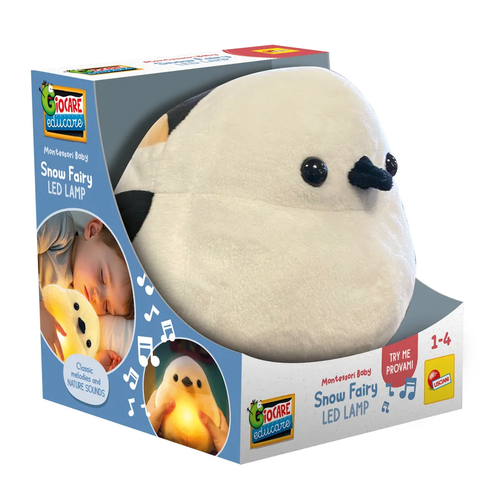 lisciani-montessori-asmr-snow-fairy-veilleuse-peluche-led image 1