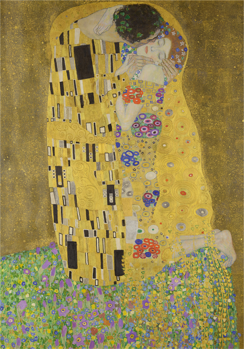 lisciani-klimt-puzzle-gift-set-art-the-kiss-coffret-puzzle-le-baiser image 2
