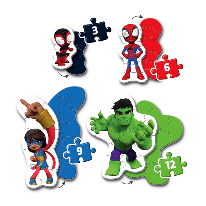 clementoni-spidey-and-his-amazing-friends-puzzle-volutif-3-6-9-12-pi-ces image 3