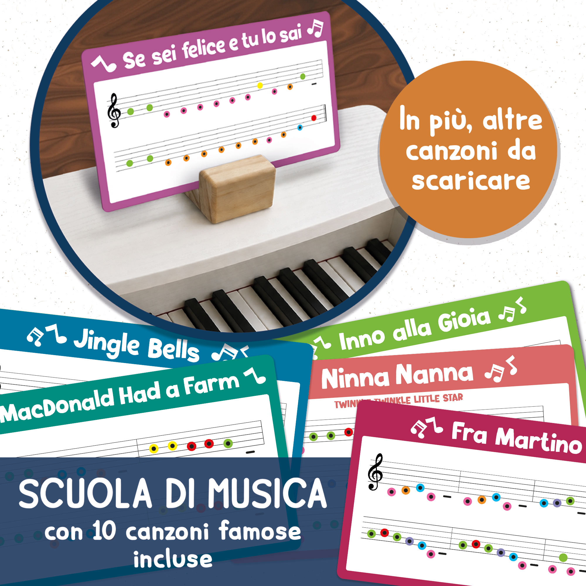 lisciani-montessori-piano-en-bois-cole-de-musique-pour-enfants image 5