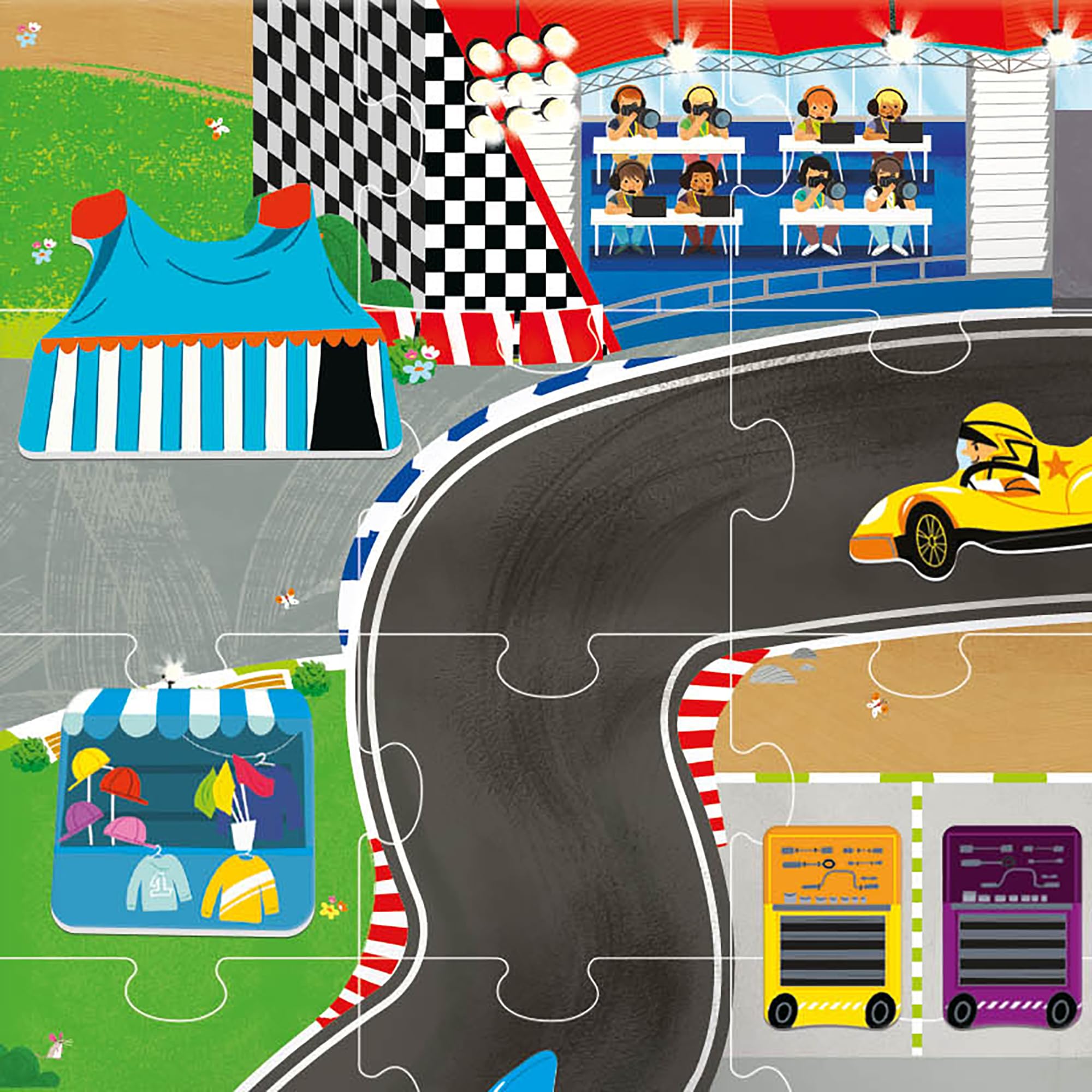 headu-giant-playset-puzzle-the-gran-prix-puzzle-circuit-42-pi-ces-86-figures image 4