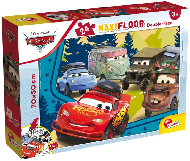 lisciani-disney-puzzle-double-face-maxi-floor-24-cars image 1