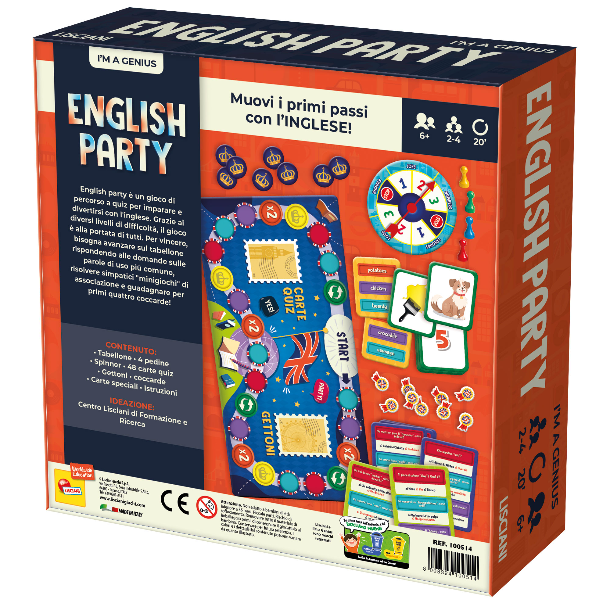 lisciani-i-m-a-genius-english-party-jeu-de-parcours-quiz-anglais image 2