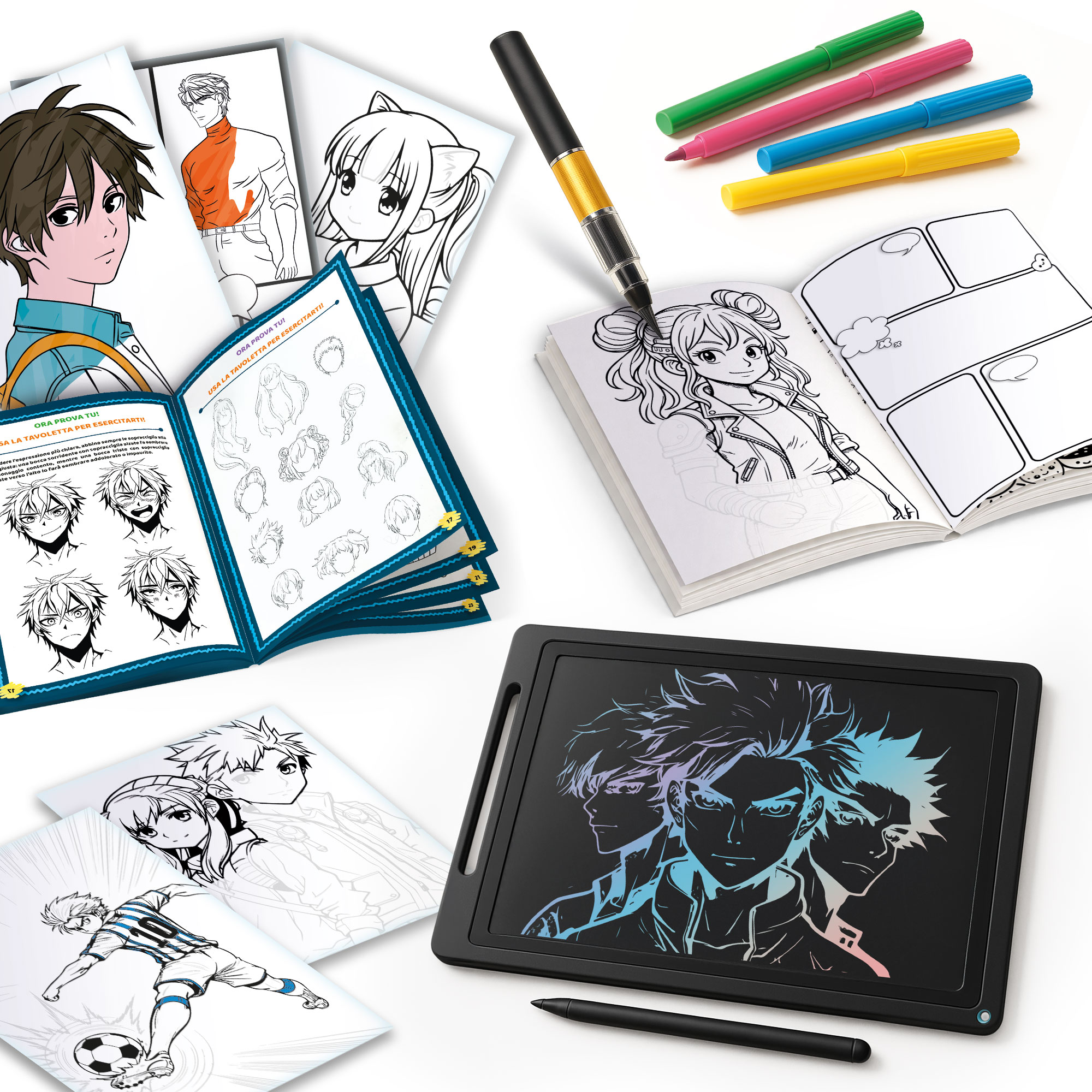 lisciani-i-m-a-genius-laboratorio-di-manga-cole-de-manga-avec-tablette-lcd image 2