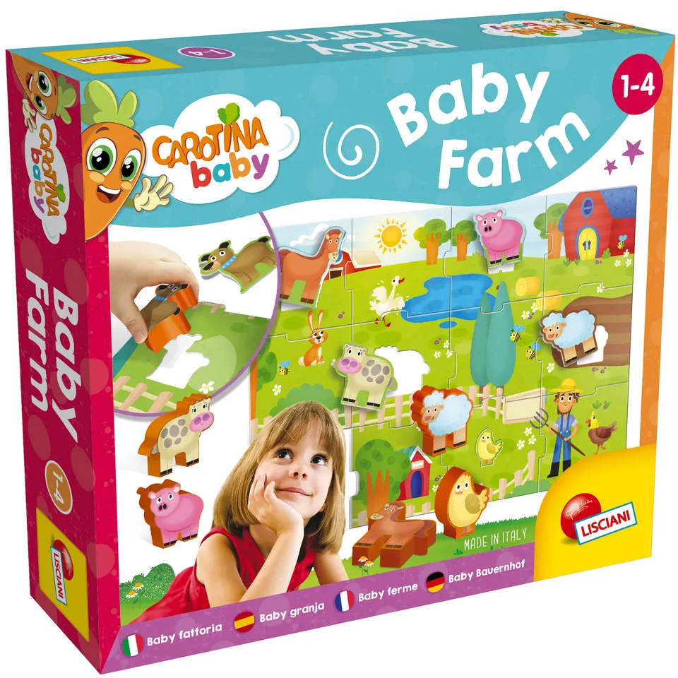 lisciani-carotina-baby-farm-jeu-d-encastrement-animaux image 1