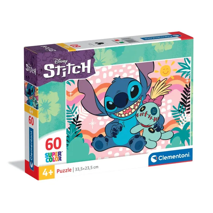 clementoni-puzzle-enfant-stitch-60-pi-ces-33-5-x-23-5-cm image 1