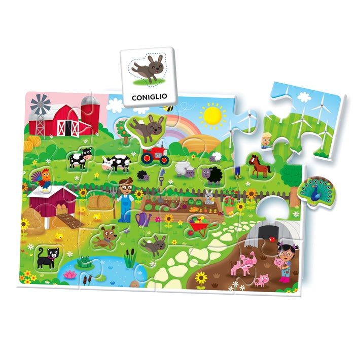 clementoni-montessori-parole-in-fattoria-puzzle-animaux-ferme-1-3-ans image 2