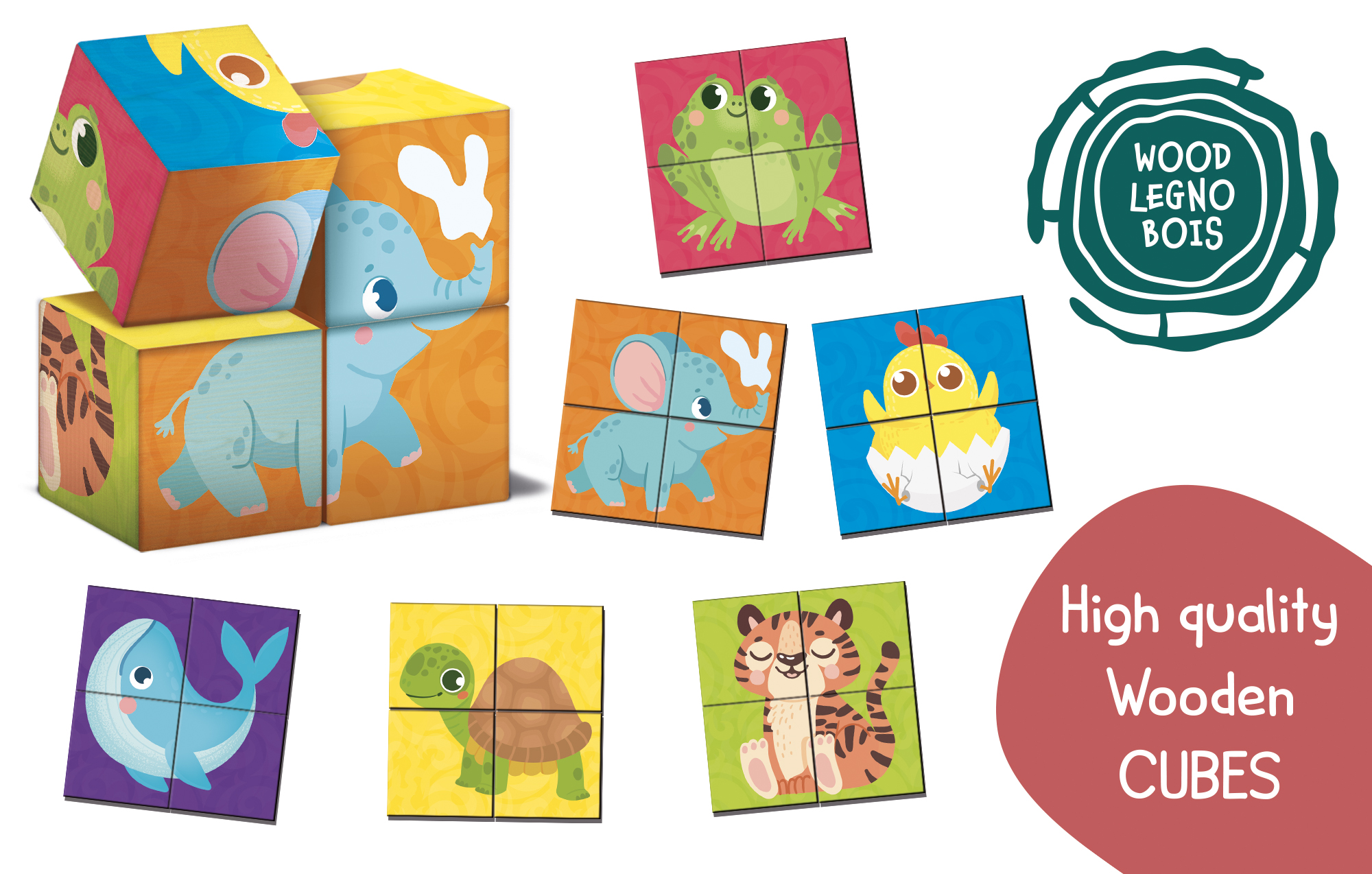 lisciani-montessori-baby-wood-cubes-and-puzzle-2-en-1-cubes-en-bois-b-b image 3