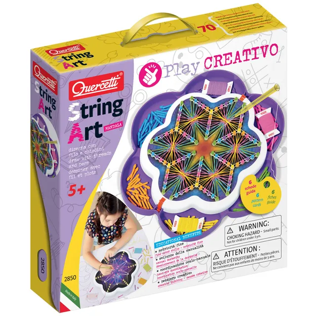 quercetti-string-art-mandala-2850-kit-tissage-enfant-5-ans image 1