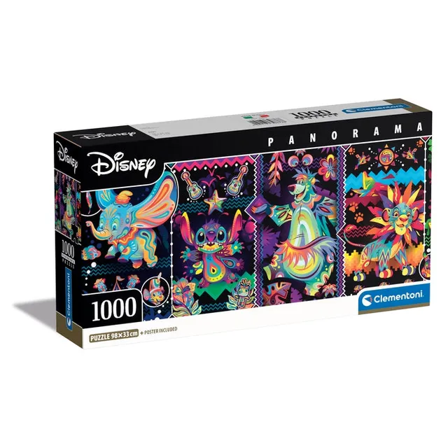 clementoni-joys-puzzle-1000-pi-ces-disney-panoramique-98-x-33-cm image 1