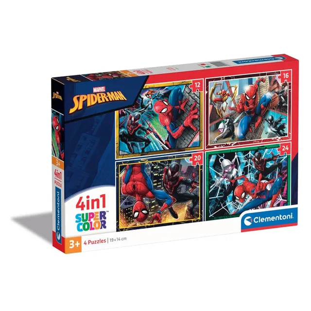 clementoni-spider-man-puzzle-enfant-4-en-1-12-16-20-24-pi-ces image 1