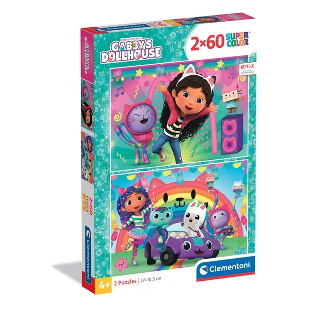 clementoni-gabby-s-dollhouse-puzzle-2x60-pi-ces image 1