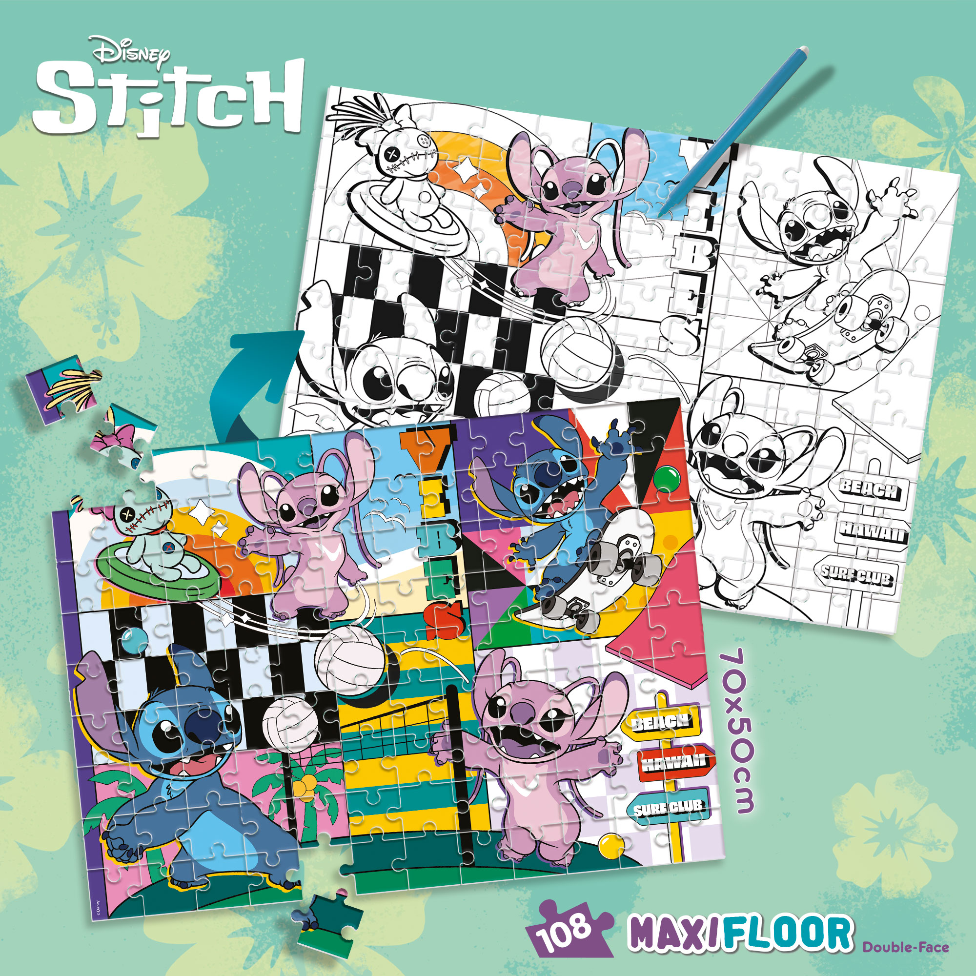 lisciani-disney-puzzle-df-maxifloor-108-lilo-stitch image 4
