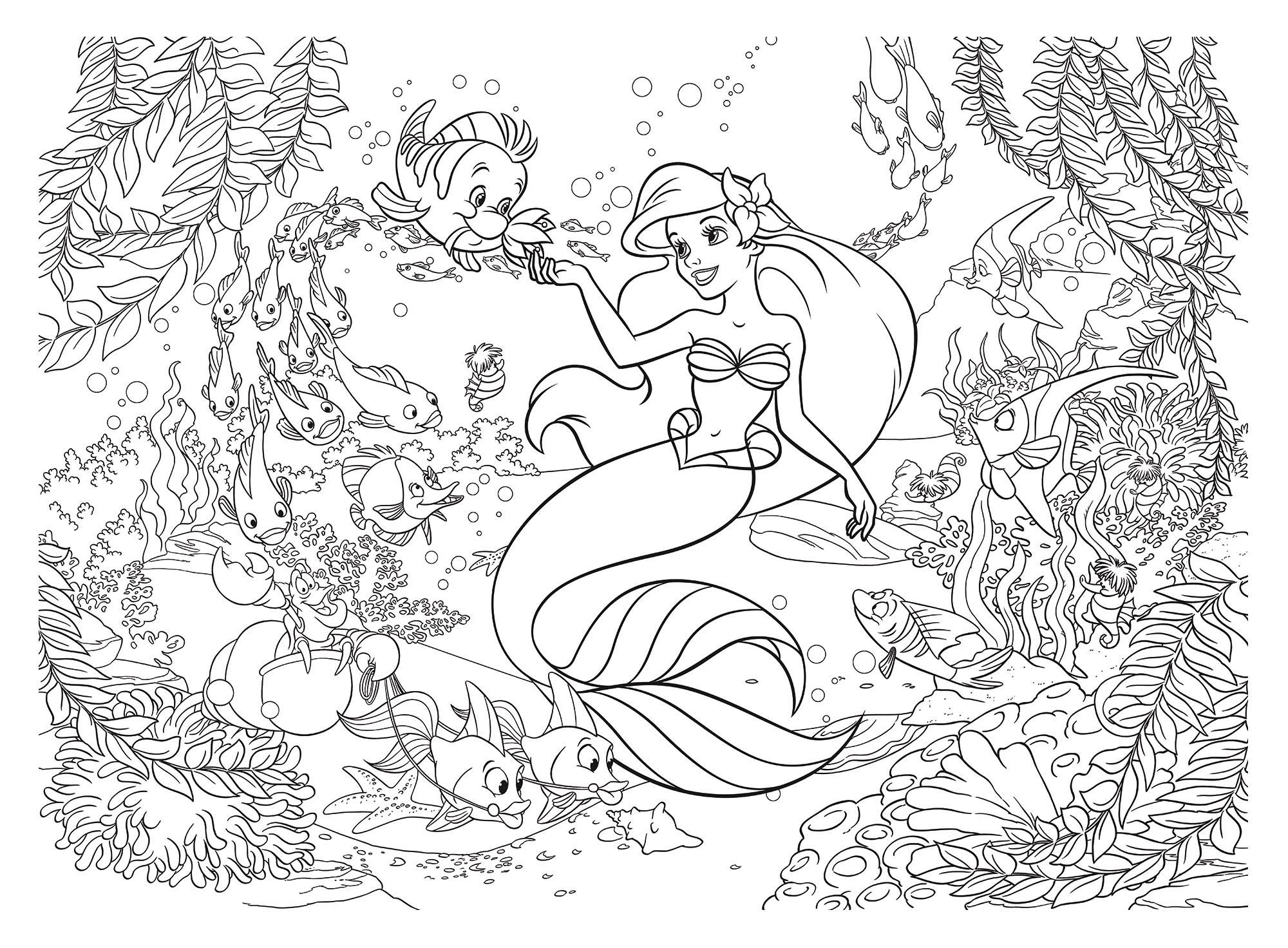 lisciani-disney-puzzle-double-face-plus-108-la-petite-sir-ne image 3