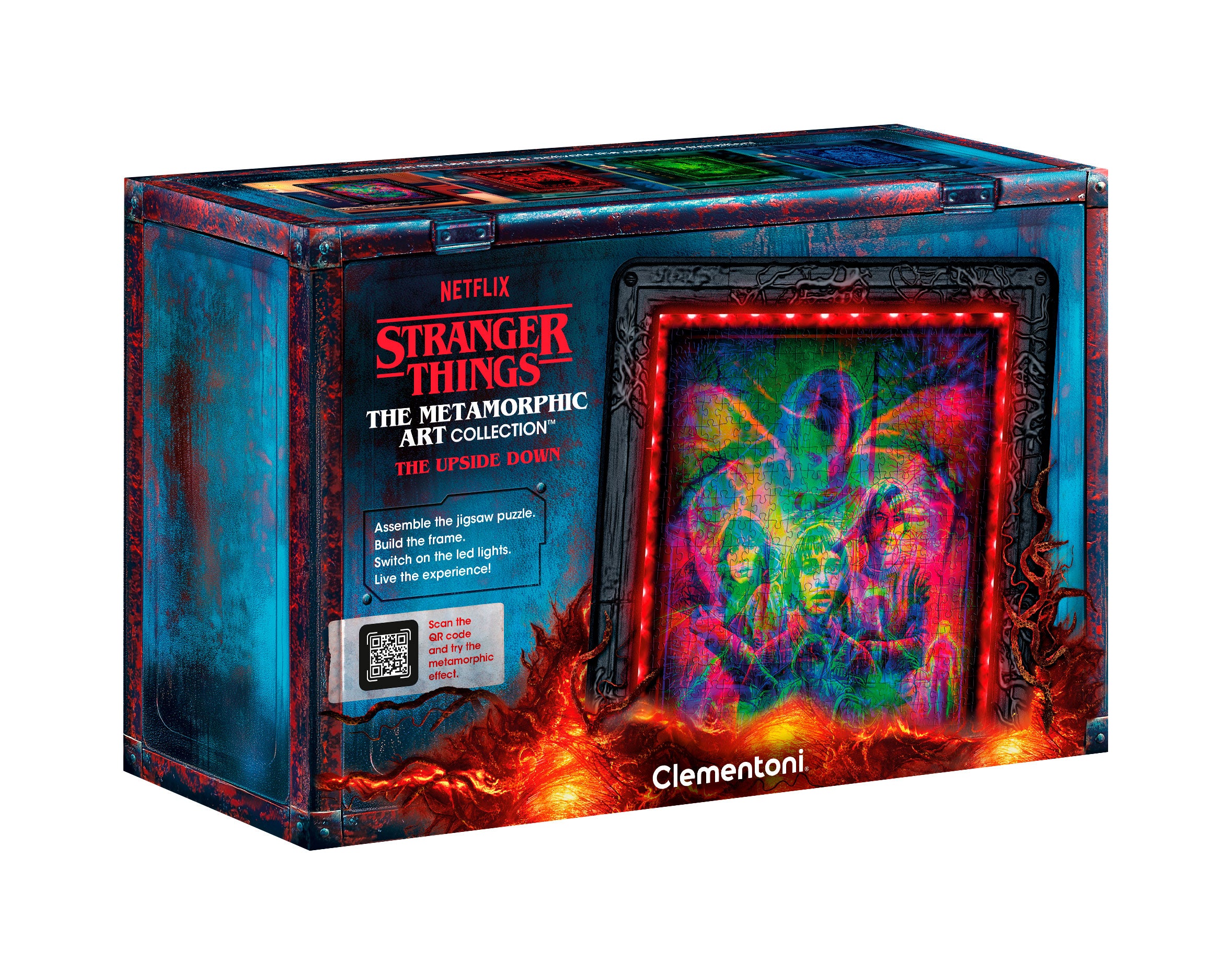 clementoni-stranger-things-metamorphic-art-the-upside-down-puzzle-520-pi-ces-led image 1