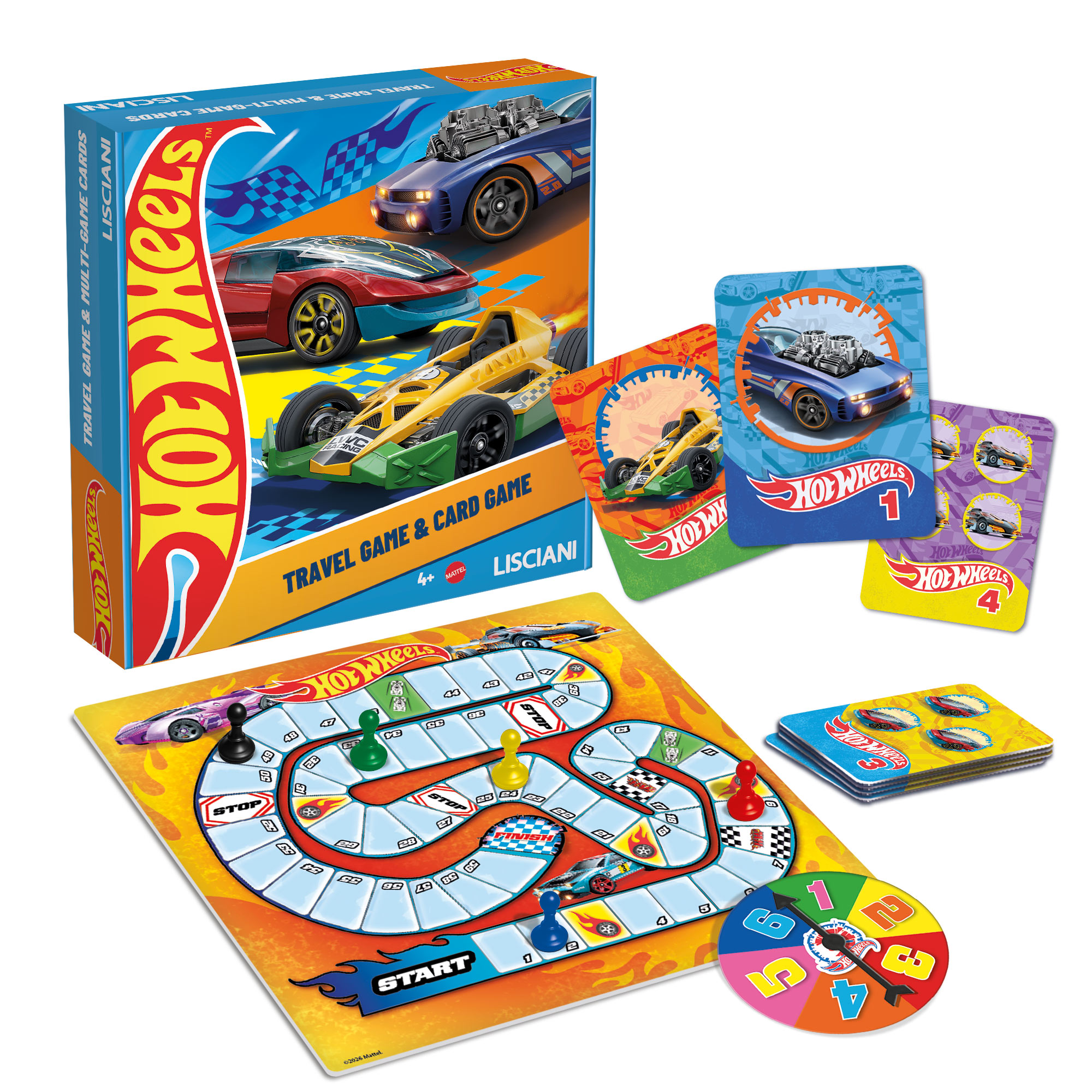 lisciani-hot-wheels-2-en-1-travel-game-cartes-multi-jeux-sac-dos image 3