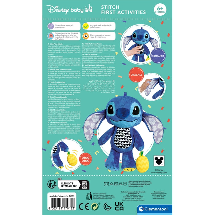 clementoni-disney-baby-stitch-first-activities-peluche-sensorielle-6-mois image 6