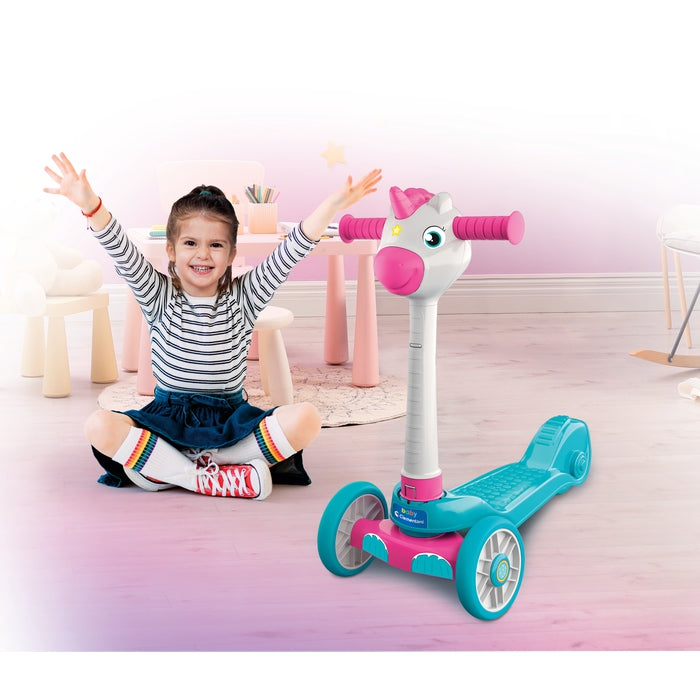 baby-clementoni-unicorn-push-scooter-trottinette-licorne-3-roues image 4