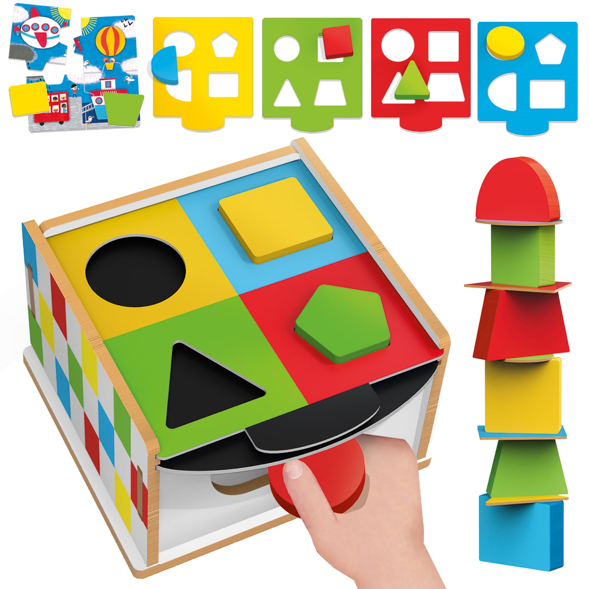 headu-tabli-sensoriel-montessori-en-bois-2-5-ans-formes-et-logique image 2