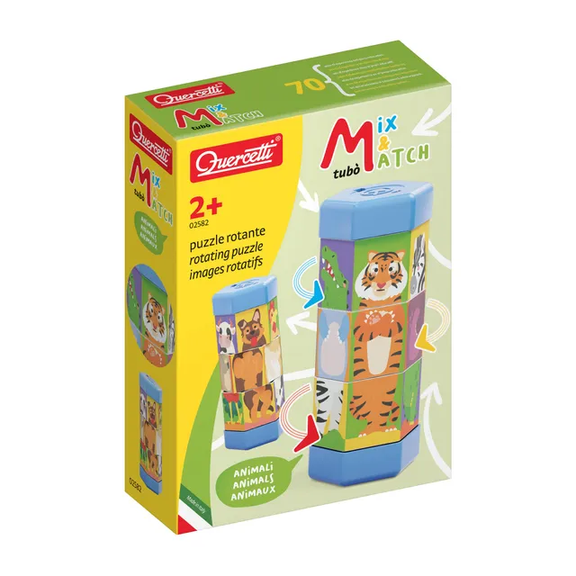 quercetti-2582-tub-mix-match-animaux-puzzle-rotatif image 1