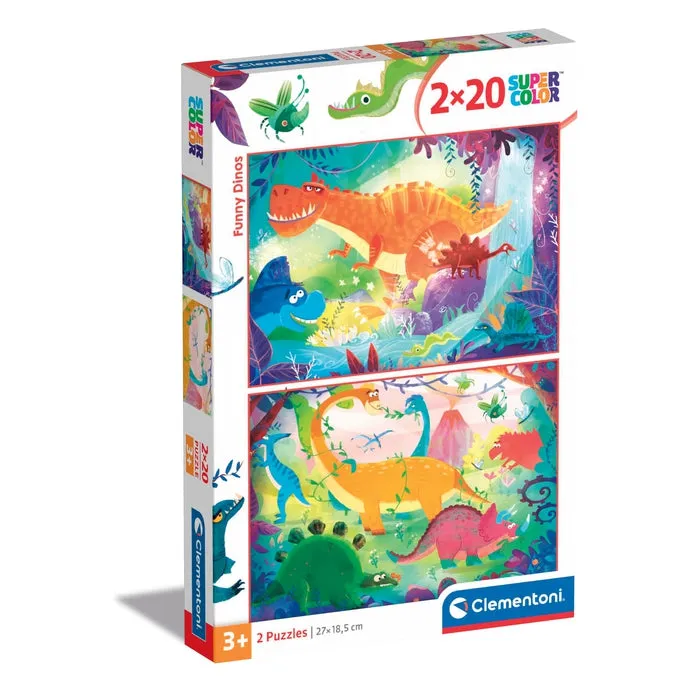clementoni-funny-dinos-puzzle-20-pi-ces-x2 image 1