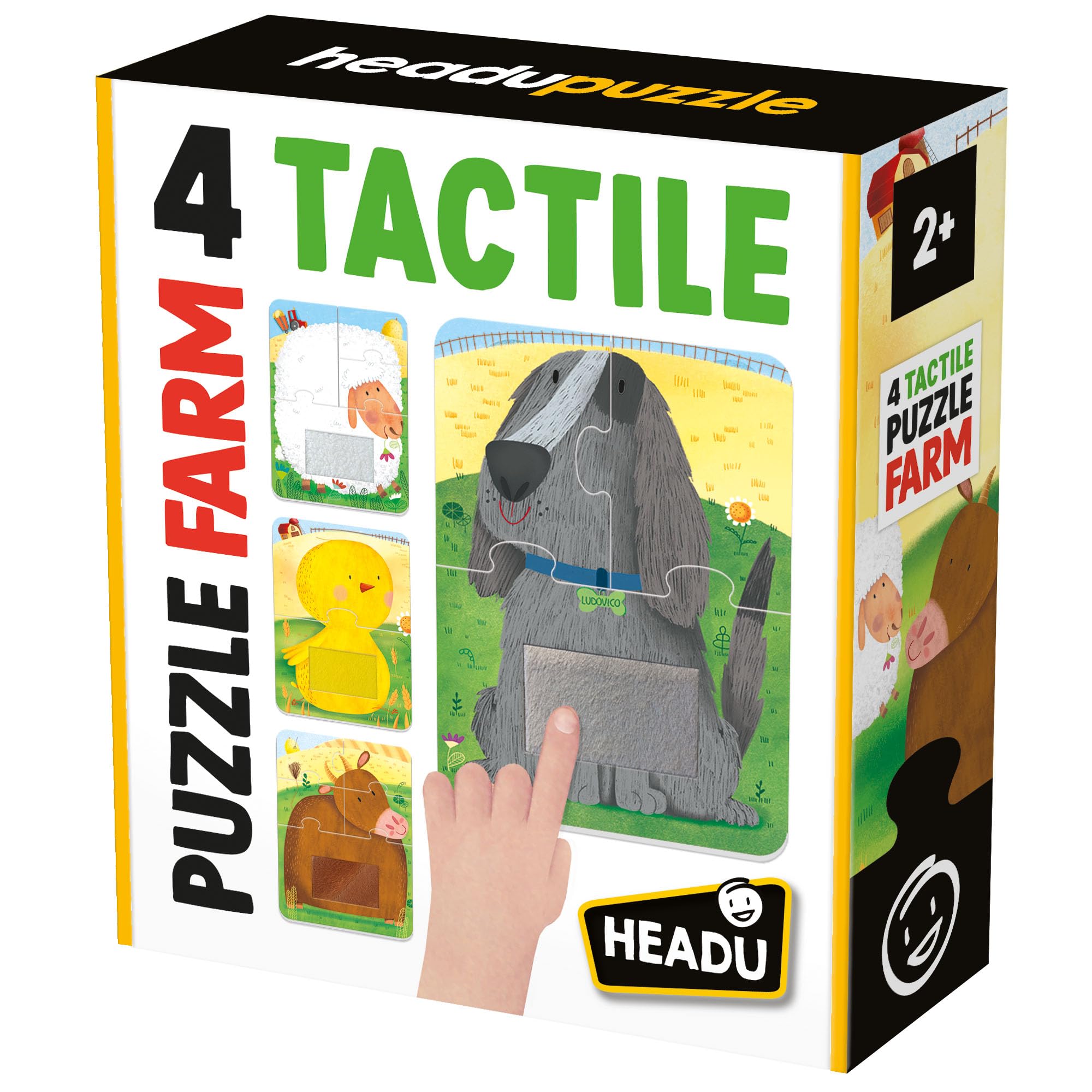 headu-4-tactile-puzzle-farm-4-puzzles-tactiles-animaux-de-la-ferme image 1