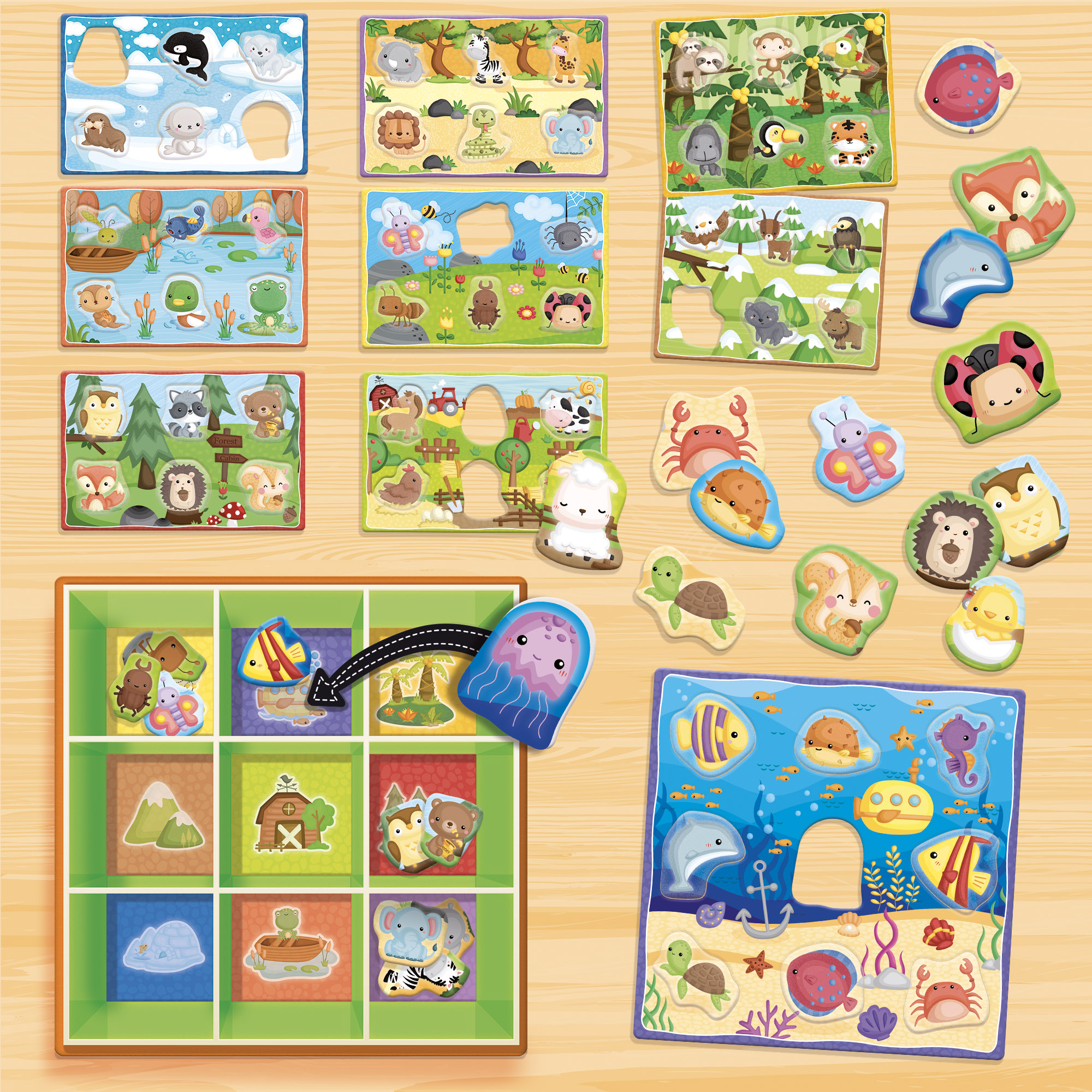 lisciani-montessori-baby-happy-animals-tableau-de-classification-animaux image 3