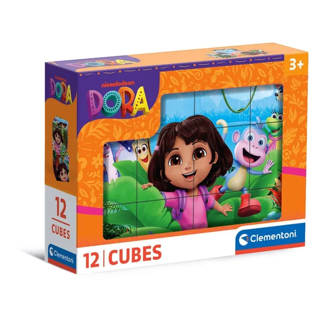clementoni-play-for-future-cubes-dora-l-exploratrice-12-cubes image 1