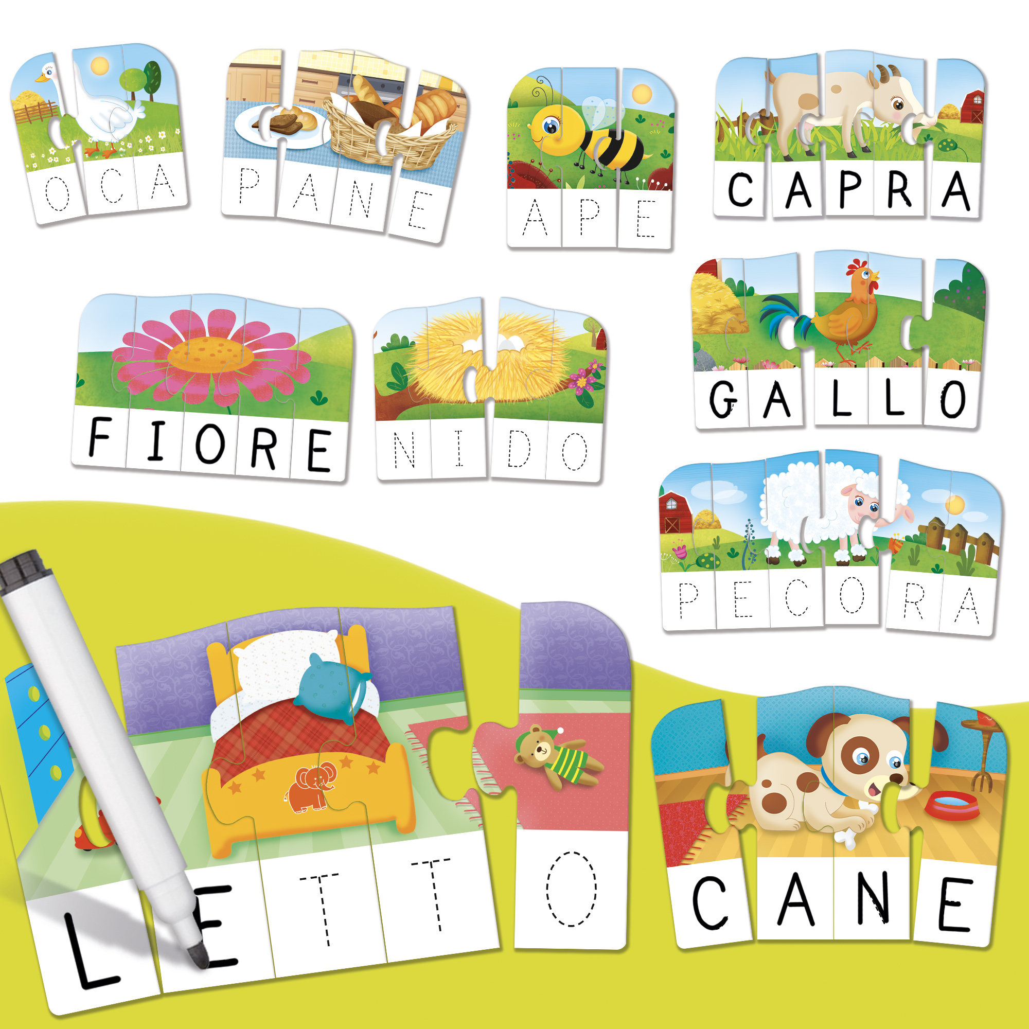 lisciani-carotina-les-utilissimi-mes-premiers-mots-puzzle image 2
