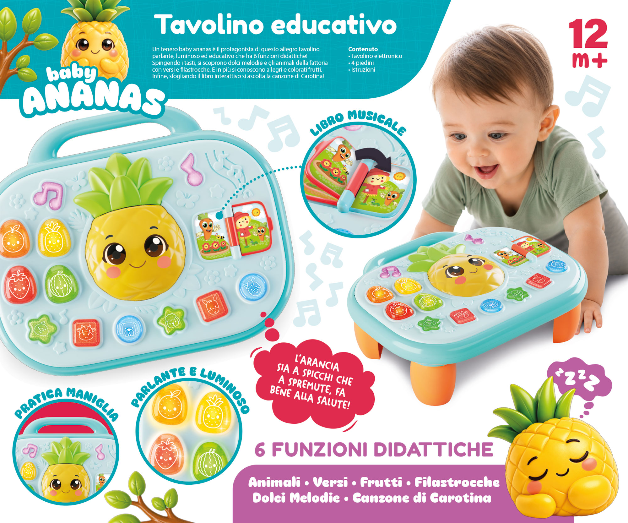 lisciani-carotina-baby-tavolino-baby-ananas-interactif image 5