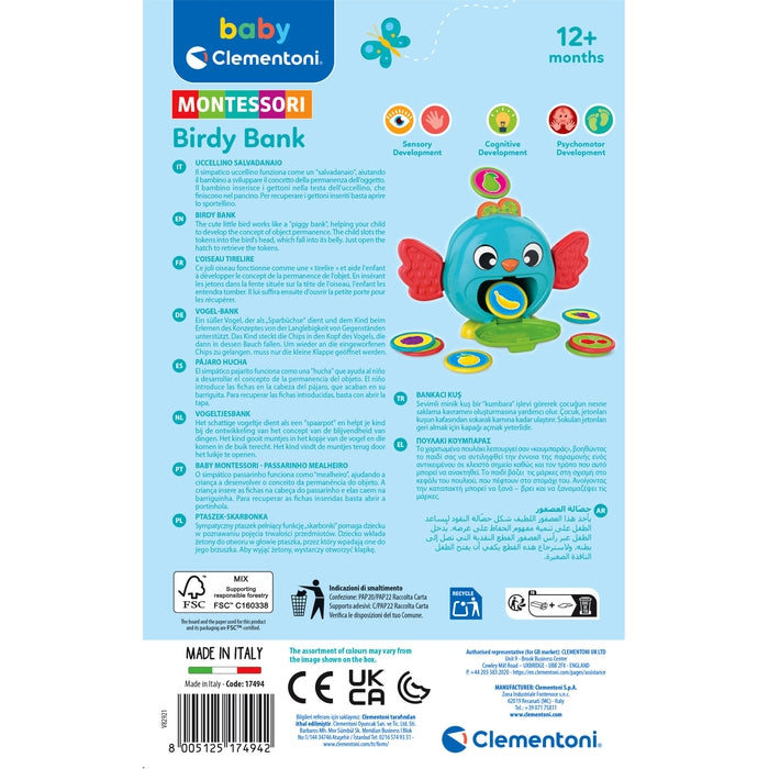 baby-clementoni-birdy-bank-tirelire-oiseau-montessori image 5