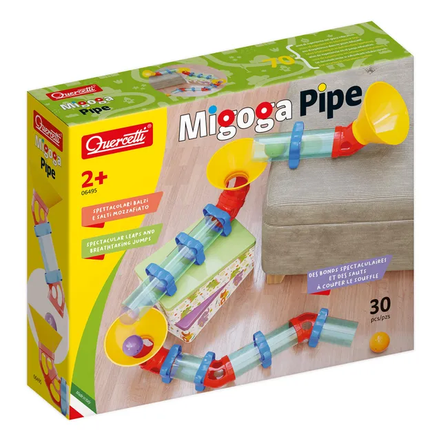 quercetti-6495-migoga-pipes-circuit-de-billes-construction image 1