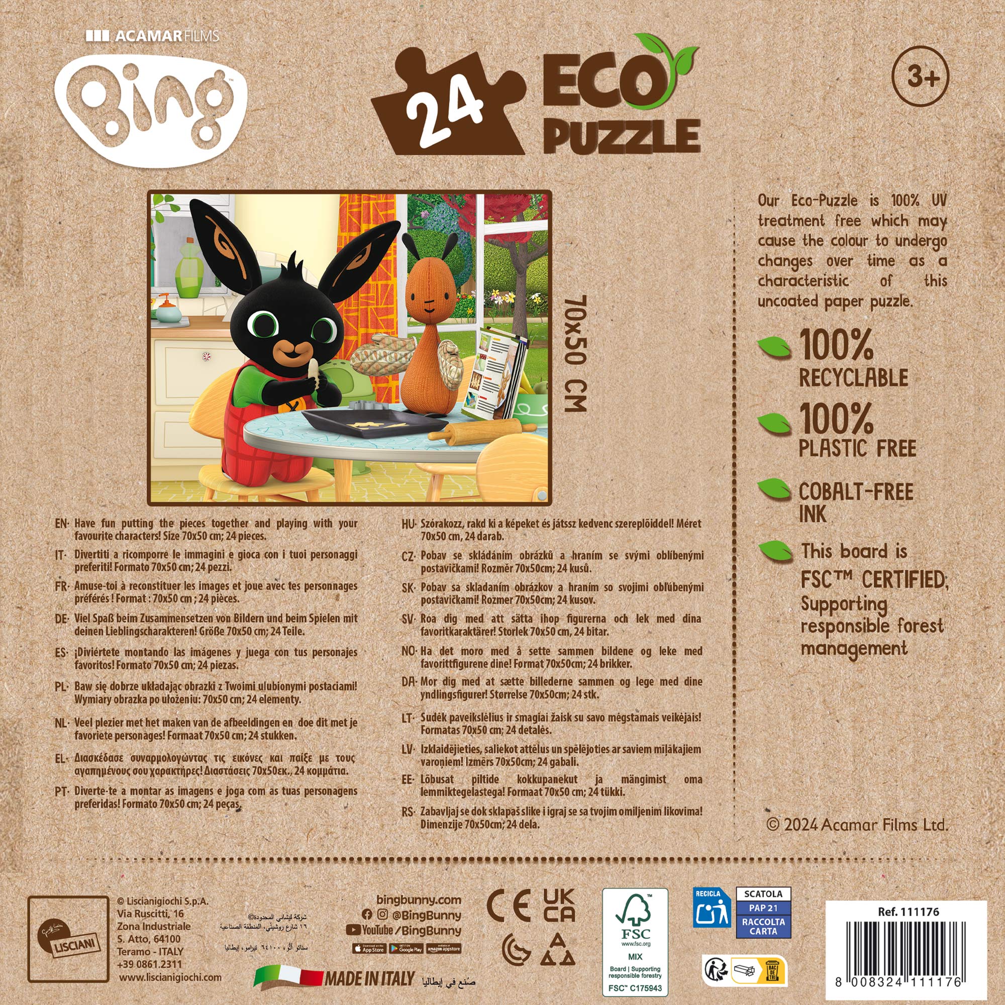 lisciani-bing-eco-puzzle-24-bake-cookies-co-durable image 3