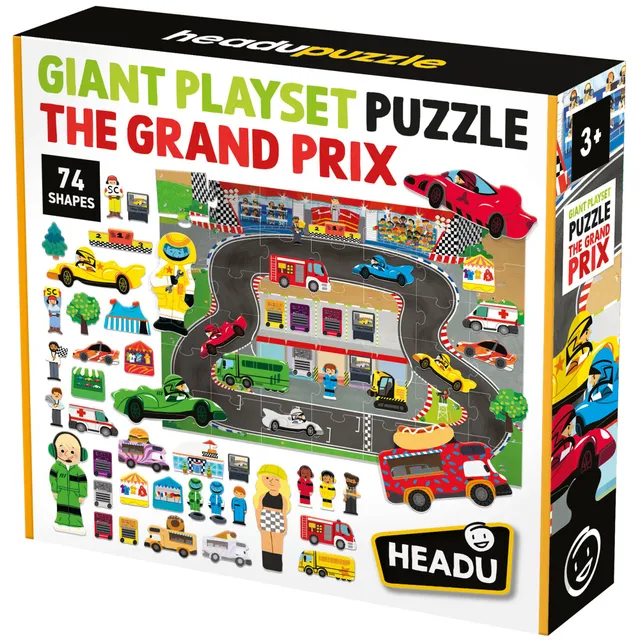 headu-giant-playset-puzzle-the-gran-prix-puzzle-circuit-42-pi-ces-86-figures image 1