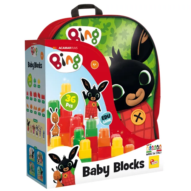 lisciani-bing-zainetto-baby-blocks-rosso-kit-briques-b-b-sac-dos image 1
