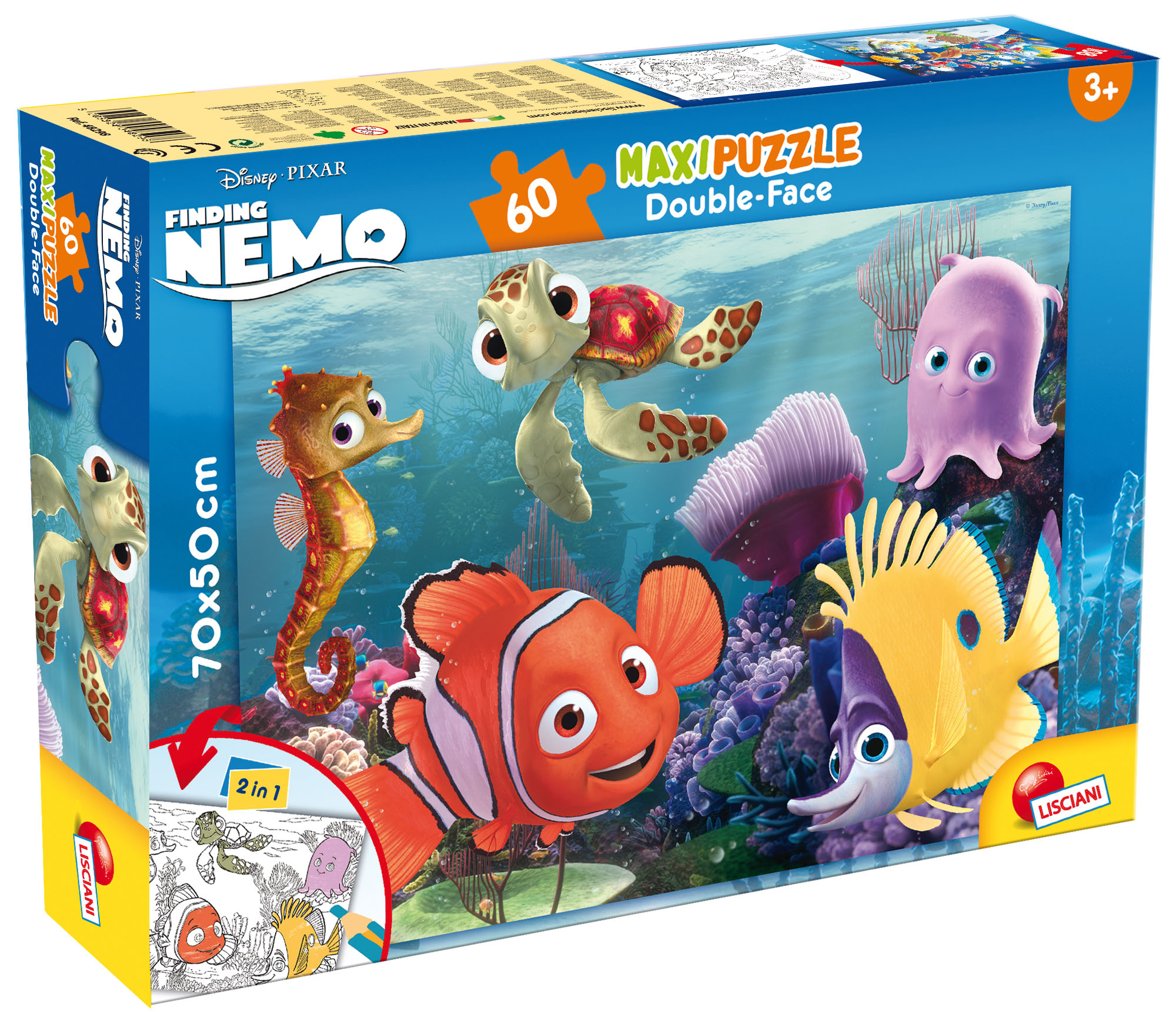 lisciani-disney-puzzle-double-face-maxi-floor-60-nemo image 1
