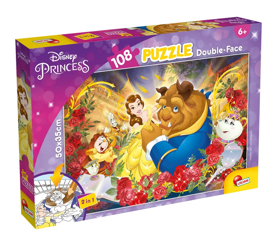 lisciani-disney-puzzle-df-plus-108-pi-ces-la-belle-et-la-b-te image 1